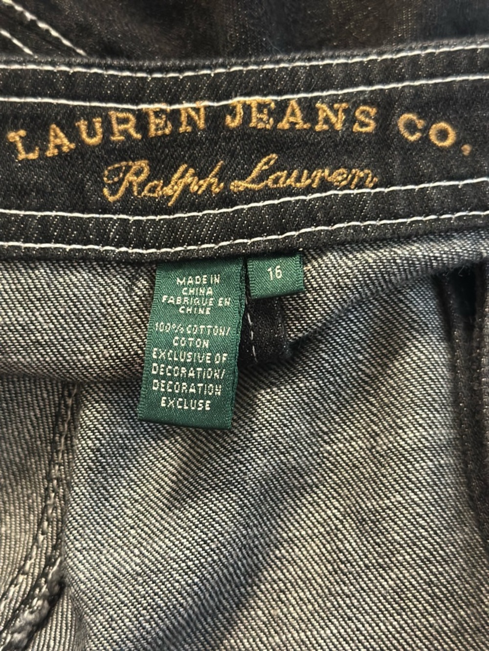 Lauren by Ralph Lauren Size 16 Cotton Denim Dress NWOT - Picture 6 of 10